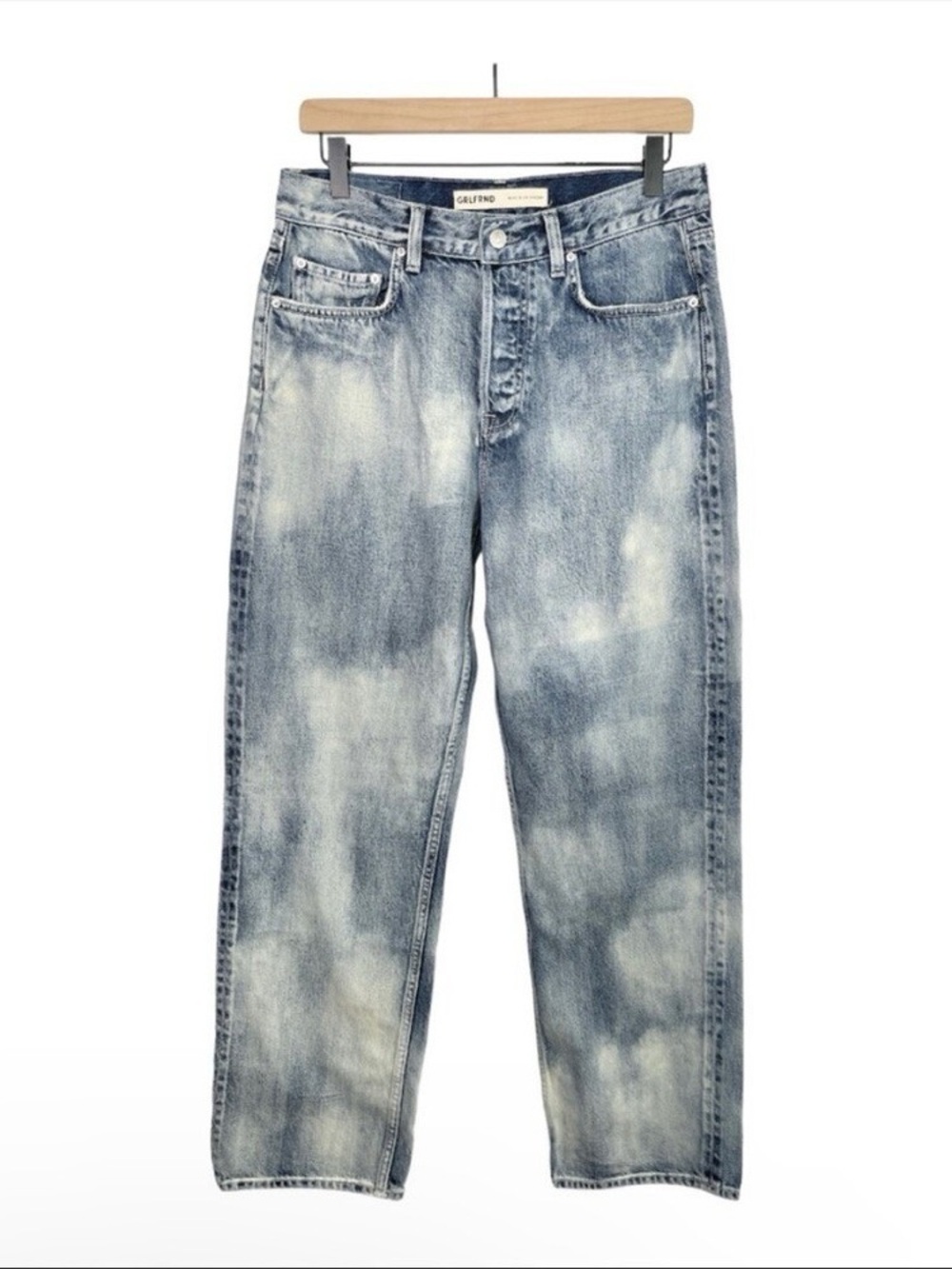 GRLFRND Women’s Washed Blue Relaxed Straight Jeans
